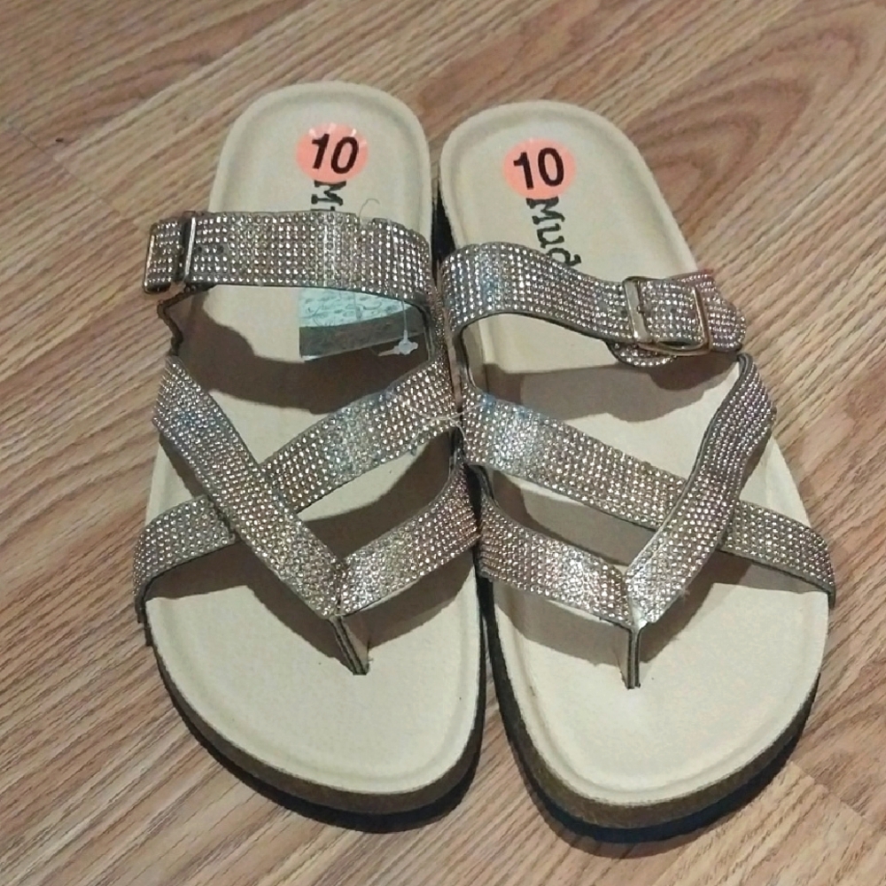 Mudd Tan Gladiator Sandals with Adjustable Straps NWT